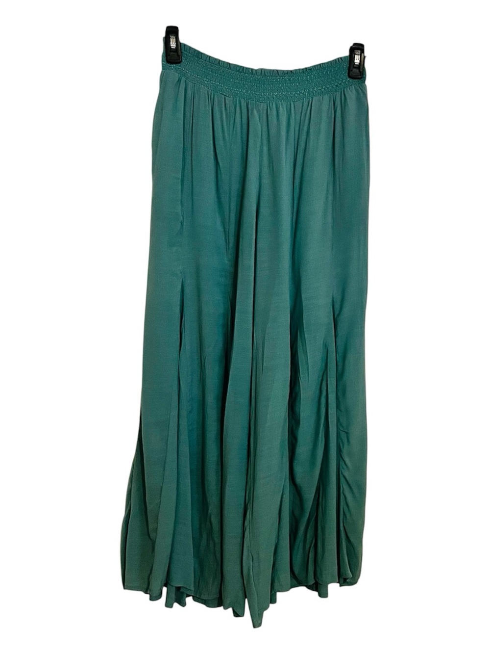 Sundance Beach Dreamer Teal Crepe Wide Leg Pants XS